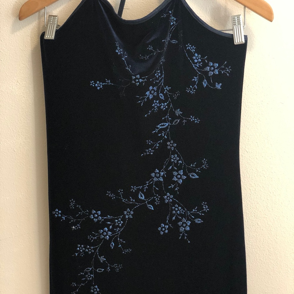 80's/90's Vintage Pulse Maxi Velvet Dress